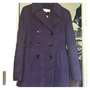 Calvin klein purple pea coat